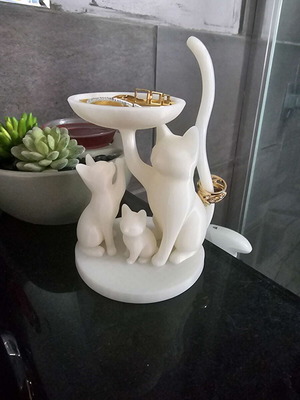 Διακοσμητική Μπιζουτιέρα Οικογένεια Γατών κατόπιν παραγγελίας