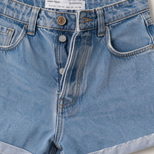 Stradivarius denim shorts like new, size S, blue