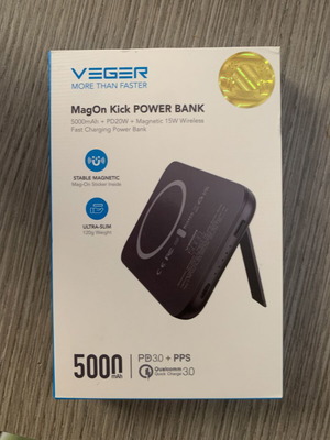 Veger Tiny MagSafe Power Bank 5000mAh 20W with USB-C Port new