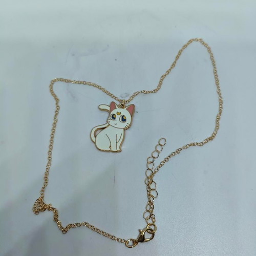 Artemis Sailor Moon vintage necklace like new with enamel