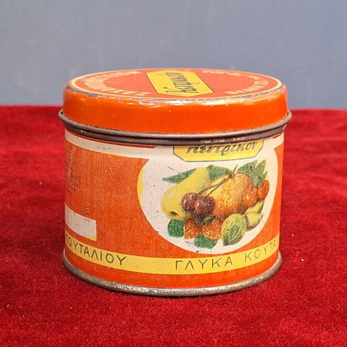 Rare tin box from Thessaloniki, vintage sweet packaging