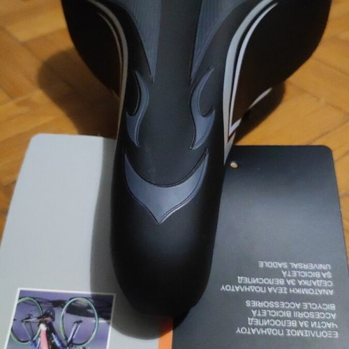 Bicycle saddle new, soft with rear reflector and adjustable front