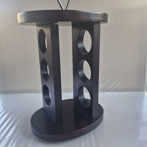 Wooden spice mill like new in mahogany color