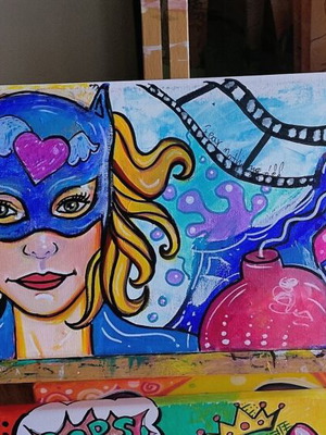 Πίνακας ζωγραφικής Batwoman Pop art