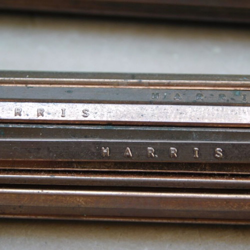 Harris 0 Copper Soldering Rods pack of 10 like new, flat hard solder