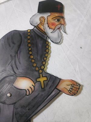 Φιγούρες θεάτρου σκιών Κωστής καινούργιες, επαγγελματικές, πλαστικές 56 εκ.