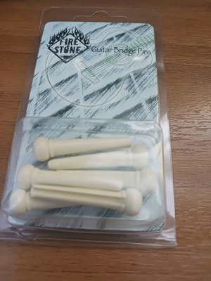Guitar bridge pins set of 6 beige new