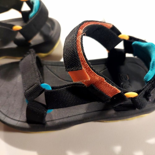 Teva children's sandals used, size 29/30, black with orange and blue details
