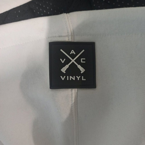 Vinyl cardigans white and blue S like new, 2 pieces with fleece