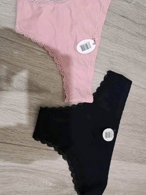 Εσώρουχα κανονικά ροζ και μαύρο έως L
