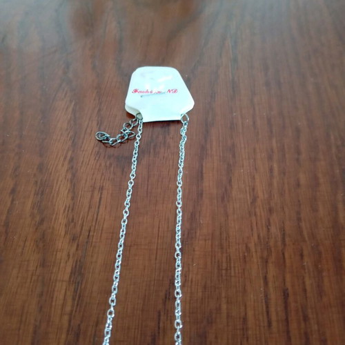 Necklace stainless steel length 23cm new, silver color