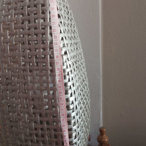 Floor lamp like new with bronze frame and bamboo mesh 70 cm