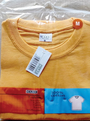 CARE T-shirt orange medium new