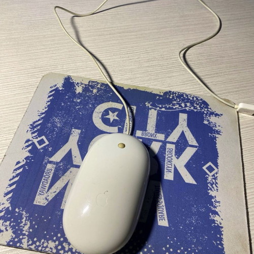 Apple USB mouse used, wired
