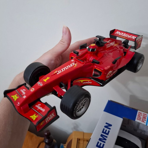 Police Car and Formula Racing Toy Set with Sounds and Light like new