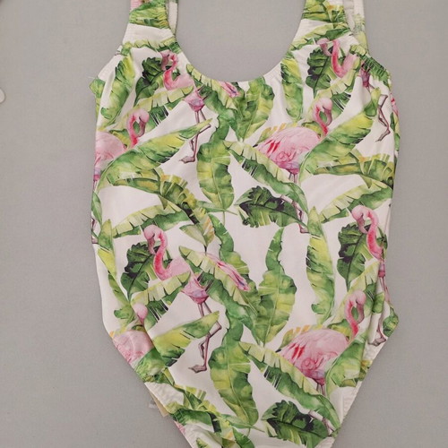 Women's one-piece swimsuit new, onesize, white multicolor