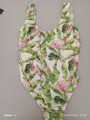 Women's one-piece swimsuit new, onesize, white multicolor