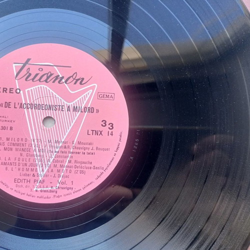 Edith Piaf vinyl used, 1973, Turkey