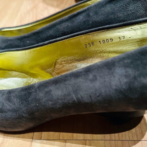 Walter Steiger suede ballerina shoes gray and black like new, 2 pairs