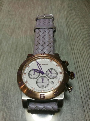 Vogue Allure women's watch used with lilac leather braided strap