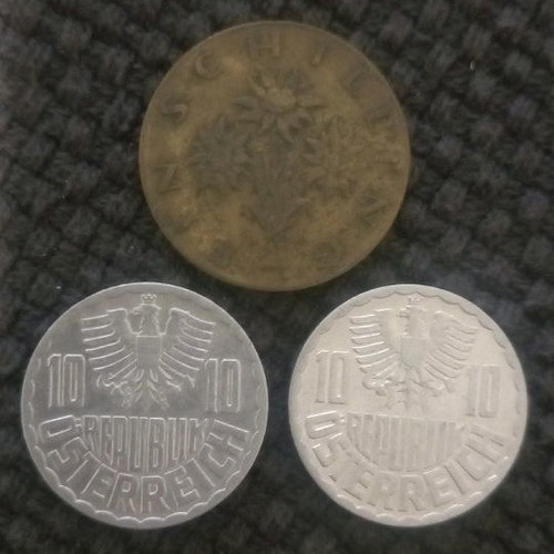 Austrian coins used from 1959 to 1977