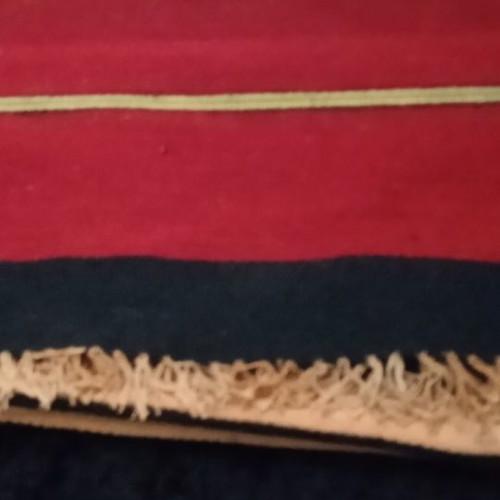 Wool striped handwoven loom rug 2.68x1.68 new