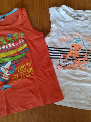 Orchestra sleeveless t-shirts for boys 7-8 years used, pack of 2