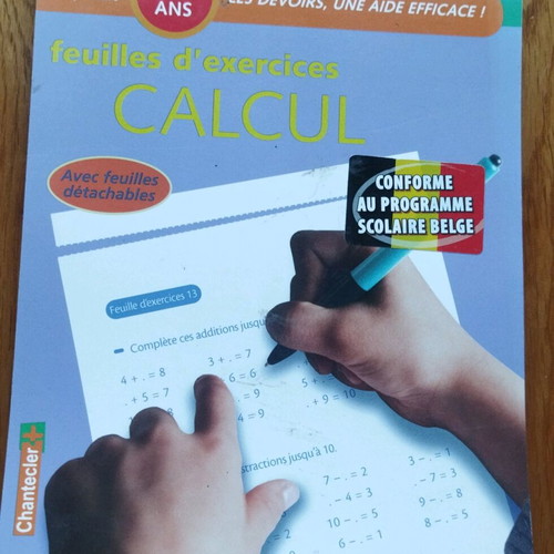Exercise notebook in French like new with detachable pages