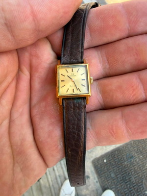 Omega Genève vintage γυναικείο ρολόι μεταχειρισμένο, μηχανικό κουρδιστό