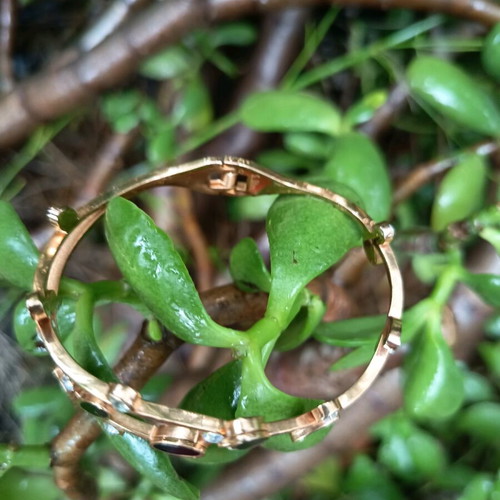 Steel bracelet used gold-colored that does not tarnish