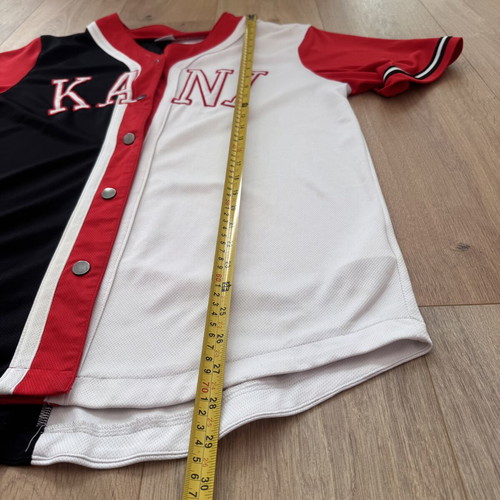 Karl Kani Multi Hip Hop Embroidered Short Sleeve Snap Baseball Shirt Size M like new