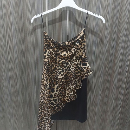 Mini Strapless Leopard Print Dress with Black by Reline like new