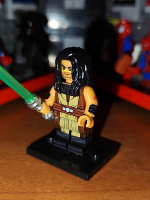 Quinlan Vos Star Wars μίνι φιγούρα με πράσινο φωτόσπαθο