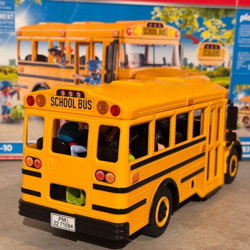 Playmobil School Bus City Life 70983 like new, complete with box and figure