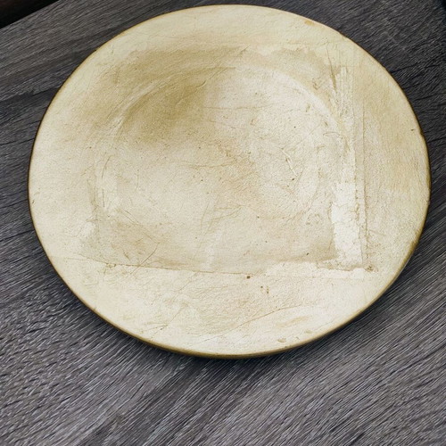 Ceramic decorative plate used, diameter 20.5 cm
