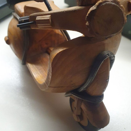 Vespa retro wooden decorative handmade new