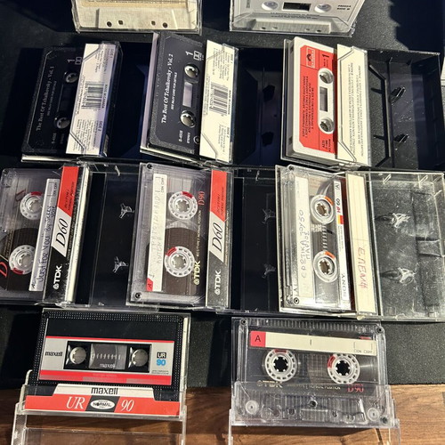 Cassette tapes used, various titles, untested