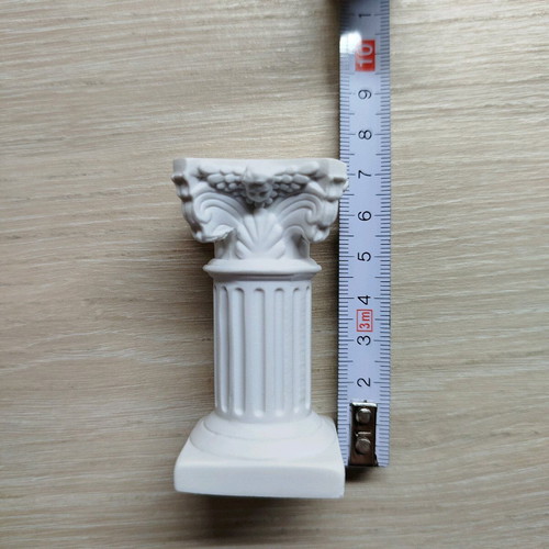 Miniature Corinthian column new, white resin