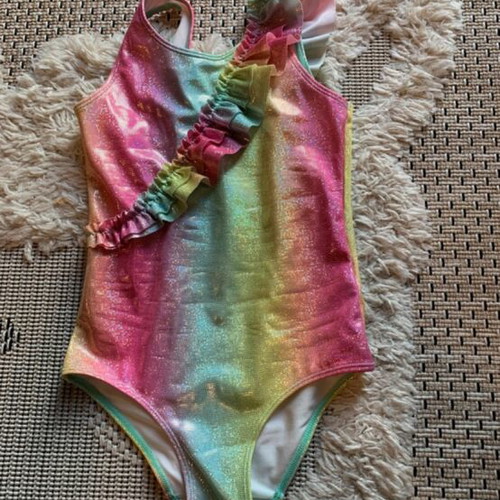 H&M Rainbow swimsuit with glitters, size 122/128