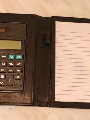 Calculator with case and notebook new