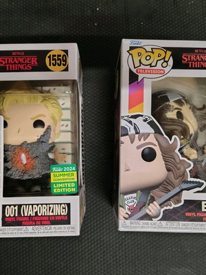 Funko Pop! Stranger Things Eddie & 001 (Vaporizing) like new, set of 2