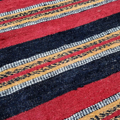 Χειροποίητος μάλλινος διάδρομος Kilim flat weave σαν καινούργιος, 300x82 εκ.
