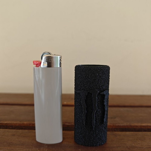 BIC Lighter Case like new, 3D print with Monster logo, PLA plastic
