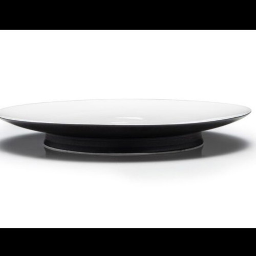 Porcelain Plates with Raised Base 28 cm by Ann Demeulemeester for Serax, new, set of 2