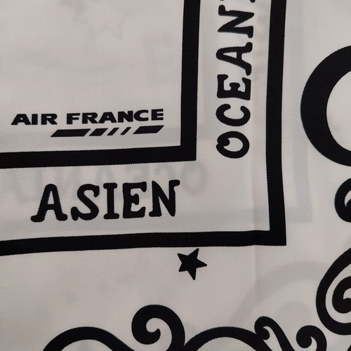 Air France vintage '60s scarf like new, black and white 88x88