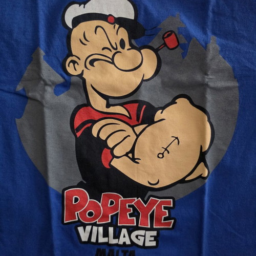 Popeye Malta T-shirt new, size S, blue