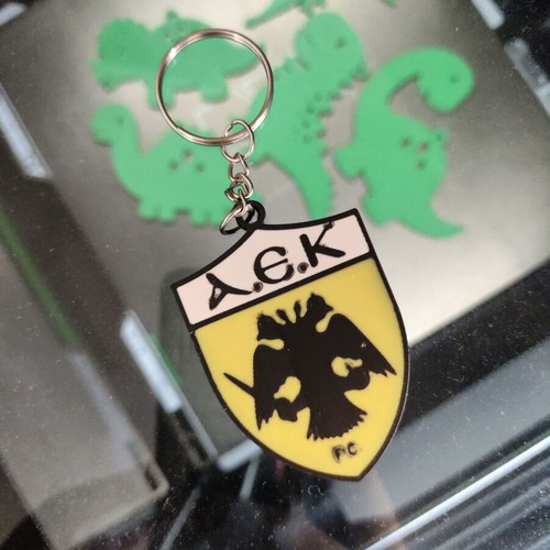 AEK keychain 3D printed in PLA