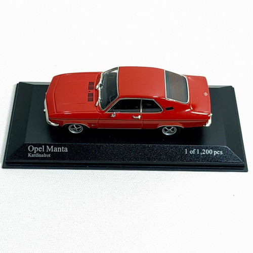 Opel Manta Cardinal Red 1:43 Minichamps diecast model new