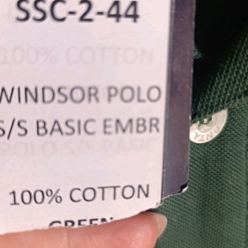 Men's polo shirt new, cotton, large, dark green