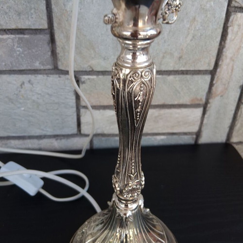 Vintage silver-plated table lamp like new, electric